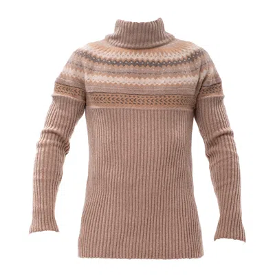 Maison Bogomil Brown Turtleneck Ribbed Long Sweater - Men