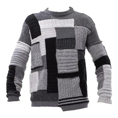 Maison Bogomil Chunky Patchwork Sweater - Black Men