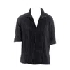 Maison Bogomil Men's Black Short-sleeved Pleated Shirt In Black
