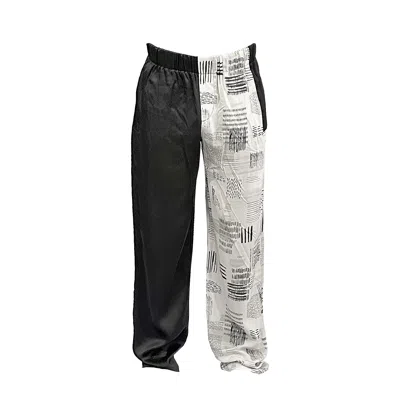 Maison Bogomil Men's Black Two-colored Pants
