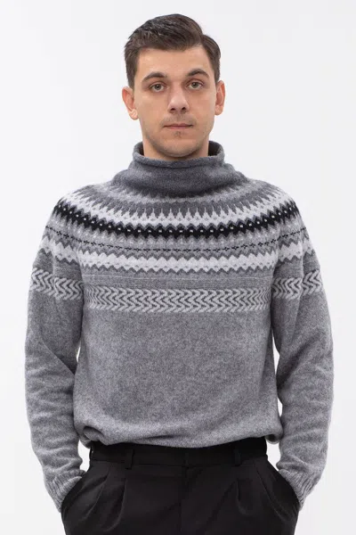 Maison Bogomil Men's Grey Icelandic Sweater In Gray