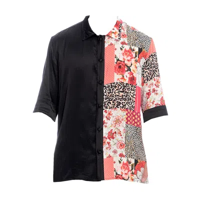 Maison Bogomil Men's Shirt With Patchwork Print In Black
