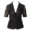 MAISON BOGOMIL WOMEN'S BLACK JACKET MADE OF LACE ON A SATIN BASE
