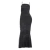 Maison Bogomil Women's Black Long Dress With Triangular Elements In Black