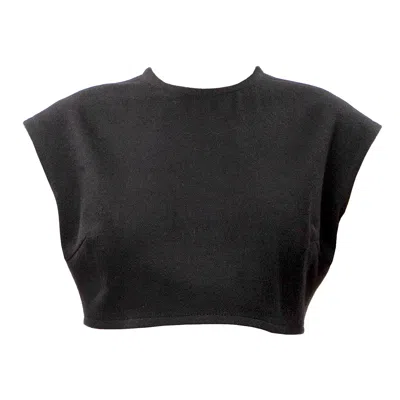 Maison Bogomil Women's Black Midriff Blouse