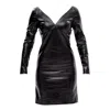 Maison Bogomil Women's Black Noir Muse – Sleek Eco-leather Dress
