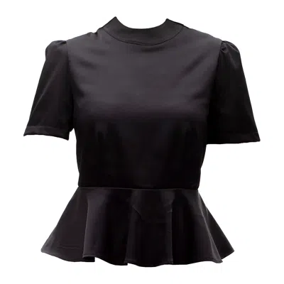 Maison Bogomil Women's Black Peplum Blouse