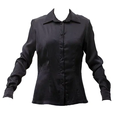 Maison Bogomil Women's Black Slim Fit Viscose Shirt