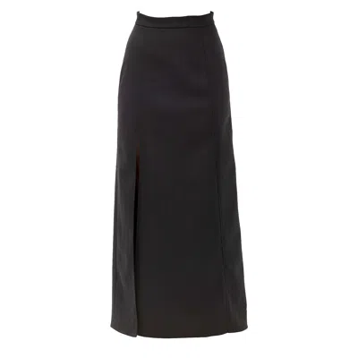 Maison Bogomil Women's Black Slit Skirt