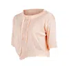 Maison Bogomil Women's Blouse In Salmon Colour With A Pattern Of Different Knits In Pink