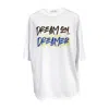 Maison Bogomil Women's Blue / Black / Yellow T-shirt With Dream On Dreamer In Blue And Yellow In Blue/black/yellow