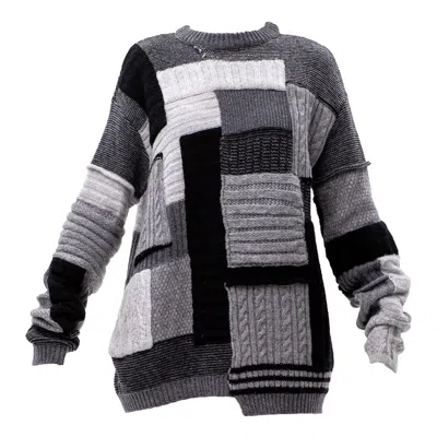 Maison Bogomil Women's Chunky Patchwork Sweater - Black