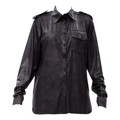 Maison Bogomil Women's Epaulette Shirt Black