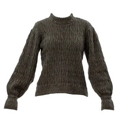 Maison Bogomil Women's Green Cable Knit Sweater