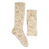 Maison Bogomil Women's Long Knit Socks - Multicolor/cream In White