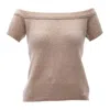 Maison Bogomil Women's Off Shoulder Fine Knit Blouse Brown In Brown