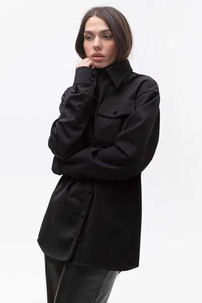 Maison Bogomil Women's Oversized Black Work Shirt