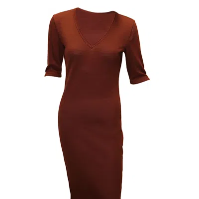Maison Bogomil Women's Red Bodycon Dress In Fine Knit