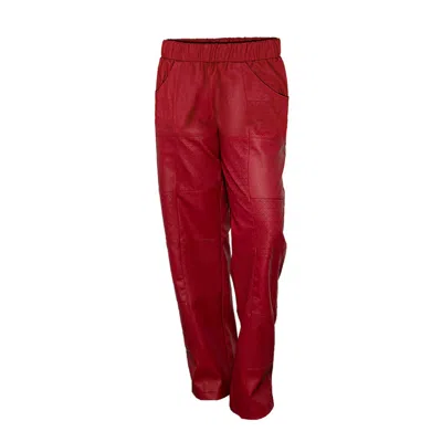 Maison Bogomil Women's Red Ruth Straight Pants