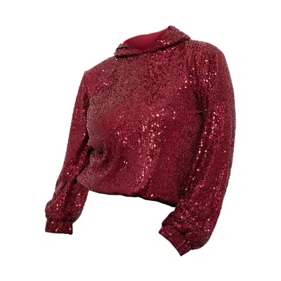 Maison Bogomil Women's Red “scarlet” Sequin Blouse
