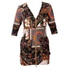 Maison Bogomil Women's Short Dress With A Print And A Triangular Neckline