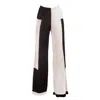 Maison Bogomil Women's Two Colour Pants Made Of Natural Viscose In Rectangular Shapes And Contrasting Colours In Black/yellow