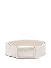 Maison Boinet Rectangular-buckle Belt In White