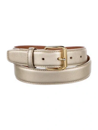 Pre-owned Maison Boinet Leather Waist Belt In Gold