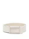 Maison Boinet Rectangular-buckle Belt In White