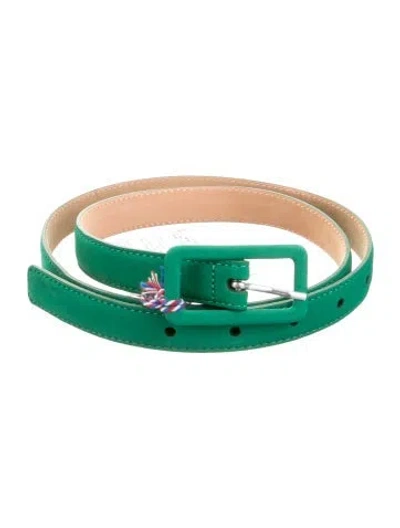 Pre-owned Maison Boinet Skinny Belt W/ Tags In Green