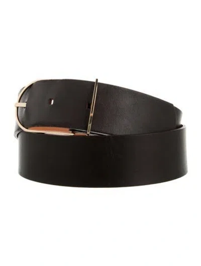 Pre-owned Maison Boinet Skinny Leather Belt In Brown