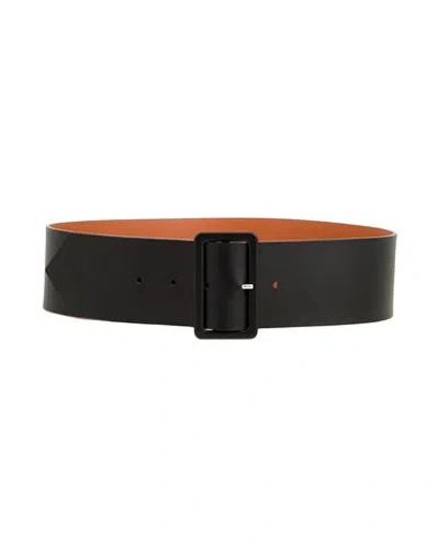 Maison Boinet Woman Belt Black Size 30 Cowhide