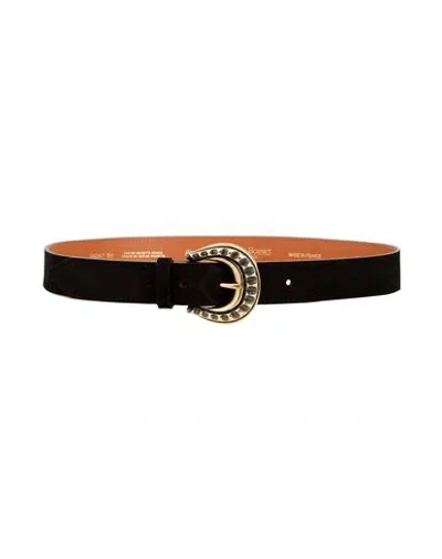 Maison Boinet Woman Belt Black Size 32 Cowhide