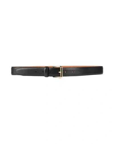 Maison Boinet Woman Belt Black Size 39.5 Cowhide