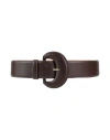 Maison Boinet Woman Belt Dark Brown Size 34 Cowhide