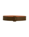 Maison Boinet Woman Belt Dark Brown Size 34 Cowhide