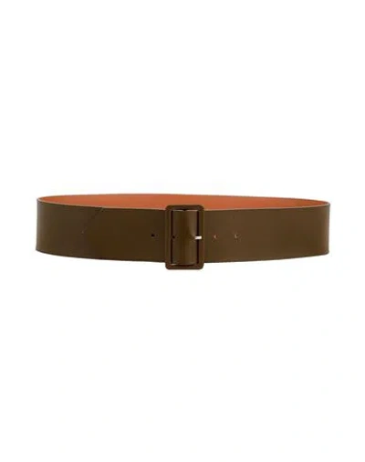 Maison Boinet Woman Belt Dark Brown Size 34 Cowhide