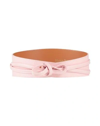 Maison Boinet Woman Belt Pink Size 34 Cowhide