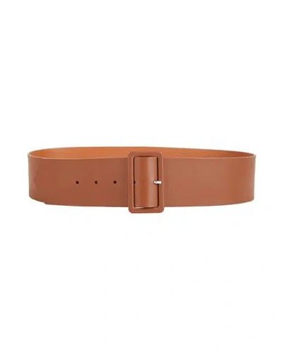 Maison Boinet Woman Belt Tan Size 36 Cowhide In Brown