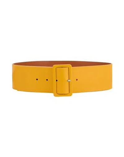 Maison Boinet Woman Belt Yellow Size 28 Cowhide