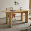 Maison Boucle 67" Modern Dining Table With Arched Legs- In Brown
