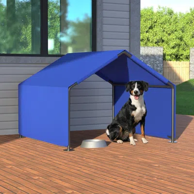 Maison Boucle Dog Shade Shelter Outdoor Tent For Dogs With Waterproof Cover -  In Blue