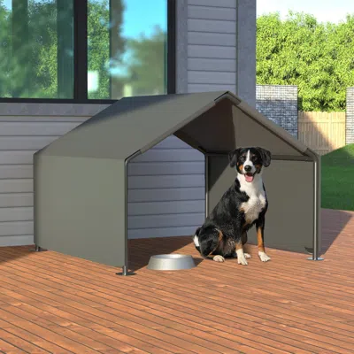 Maison Boucle Dog Shade Shelter Outdoor Tent For Dogs With Waterproof Cover -  In Gray