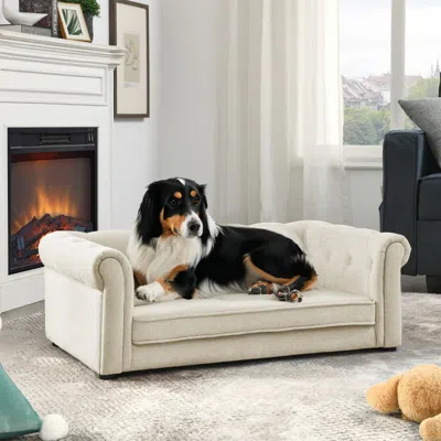 Maison Boucle Elevated Dog Sofa Bed For Small And Medium Dogs -  In Multi