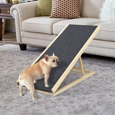 Maison Boucle Foldable Solid Wood Pet Ramp For Small To Medium Dogs In Multi