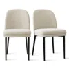 Maison Boucle Modern Upholstered Armless Dining Chairs Set Of 2