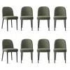 Maison Boucle Modern Upholstered Armless Dining Chairs Set Of 8