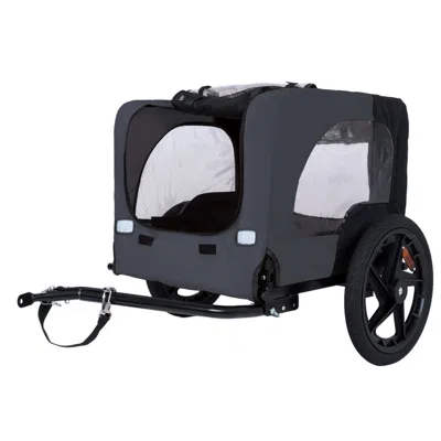 Maison Boucle Outdoor Folding Pet Bike Trailer For Small To Medium Dogs In Blue