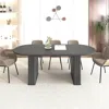 Maison Boucle Oval Extendable Dining Table For 4-8 In Gray