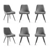 Maison Boucle Set Of 6 Modern Upholstered Dining Chair With Tufted Back